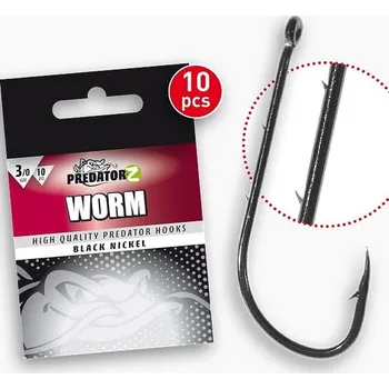 Háček Predátor ČERV - 10 ks/vel.2/0