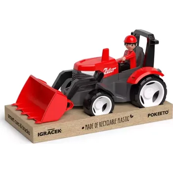ostatní stavebnice EFKO ECO MultiGO Červený traktor Zetor s radlicí, figurka Igráček
