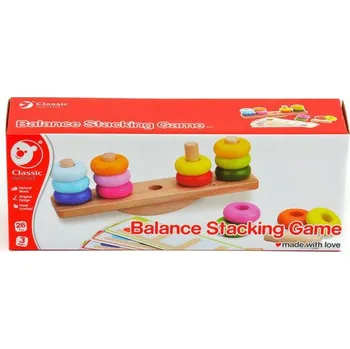 Dřevěná hračka Skládačka dřevo balanční 26 ks