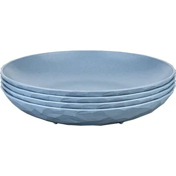 Talíř Sada 4 hlubokých talířů Koziol Club - různá barevná provedení Barva: Modrá