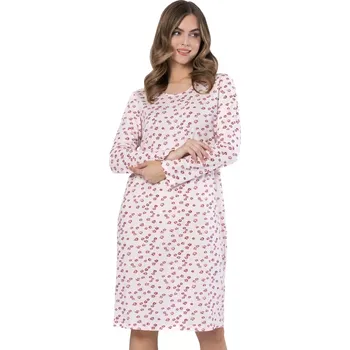 Dámská noční košile LEVEZA Dámská noční košile Gelazja 1625 – Pohodlí a elegance Barva/Velikost: růžová světlá / XXL