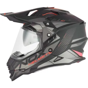 Helma na motorku Přilba N312 TRACK, NOX (černá matná, červená) 2026 2XL