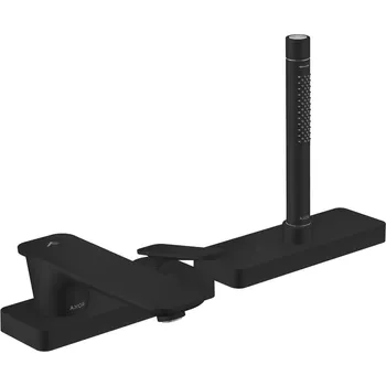 Vodovodní baterie Axor Citterio C - Tříotvorová baterie na okraj vany, sBox, černá matná 49430670