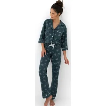 Dámské pyžamo Dámské pyžamo Sensis Sydney - bavlna Tmavě zelená M
