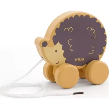 Dřevěná hračka VIGA, Dřevěná tahačka ježek