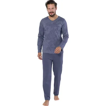 Pánské pyžamo Pánské pyžamo Dante 1683 HOTBERG – Styl a komfort Barva/Velikost: šedá / L