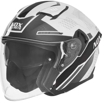 Helma na motorku Přilba N130 EKTO, NOX (bílá, černá) 2026 XL