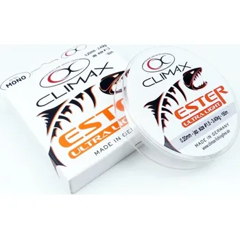 Přívlačový silon CLIMAX ESTER Japan Ultra Light transparent 150m - Průměr: 0,10mm Nosnost: 1,0kg