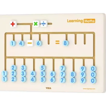Dřevěná hračka VIGA, Dřevěná nástěnná hra počítání