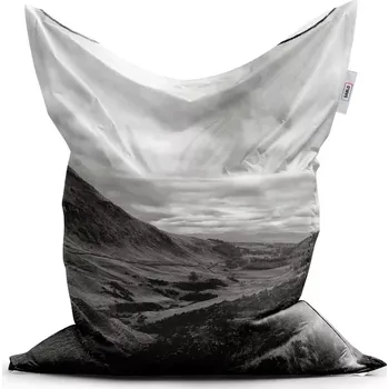 Sedací pytel Sablio Sedací vak Černobílé údolí - 200x140 cm