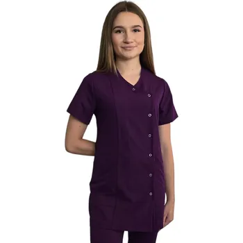 Zdravotnický oděv Dámský lékařský / kosmetický saka BASIC PREMIUM krátký rukáv fialová barva (42)