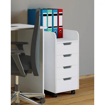 Kancelářská sestava VCM Mobilní zásuvkový kontejner Konal Mini, bílý 760934