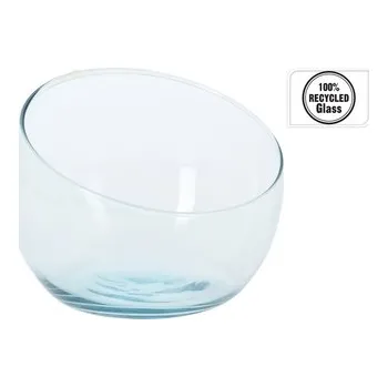 Váza Skleněná váza z recyklovaného skla 20x16 cm