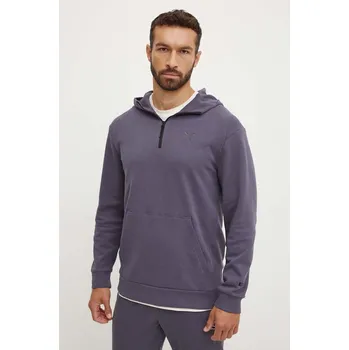 Pánská mikina Mikina Puma pánská, šedá barva, s kapucí, s potiskem, 681620 90X, vel. M