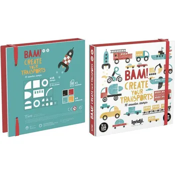 Dětské razítko LONDJI Razítkovací set doprava