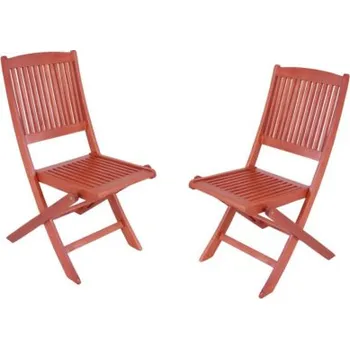 Skládací židle 985028 Stockholm, 2 kusy, hnědé - B Garden Pleasure