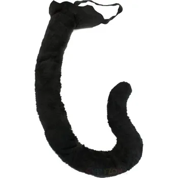 Karnevalový doplněk Černý ocas tvarovatelný 70 cm