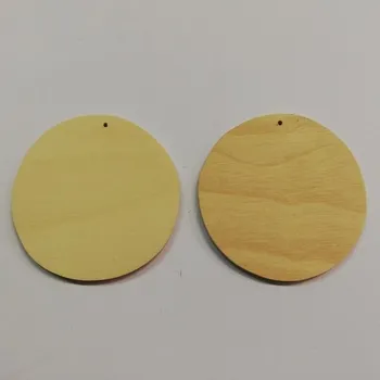 Dřevěný výsek pro tvorbu náušnic kolečko 5cm - 2 ks v balení