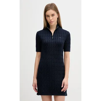 Dámské šaty Bavlněné šaty Tommy Hilfiger WW0WW48444 námořnická modř 59X, vel. XL