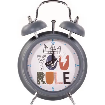 Hodiny Home Styling Collection Hlasitý budík SAFARI, šedá