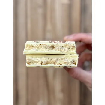 Čokoláda CAKES BY MARUŠKA - plněná čokoládová tabulka bílá KOKOS, MANDLE & SUŠENKA 220g - MIN. TRV. 31/1/26