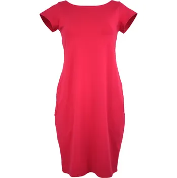 Dámské šaty Šaty oversized - krátký rukáv - růžové Velikost: S