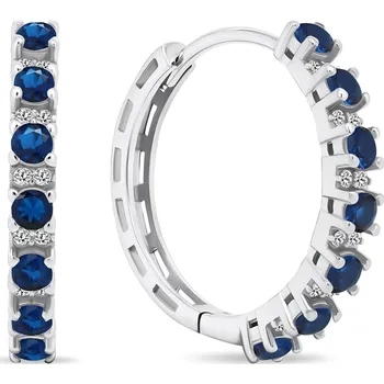 Náušnice Brilio Silver Třpytivé kruhové náušnice se zirkony EA472WB + 2 měsíce na vrácení zboží