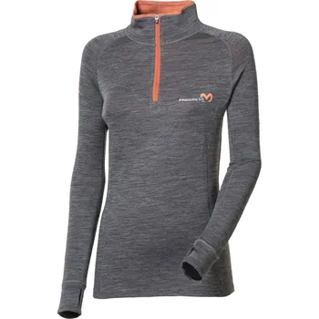 Progress MB TRZZ dámský termo rolák s krátkým zipem šedý melír/meruňková Velikost: XL