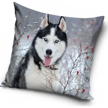 Polštář Povlak na polštář husky (2)