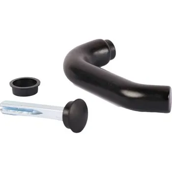 brána LOCINOX 3006B-2 – hliníková klika na dveře a křídlové branky, jednostranná, černá