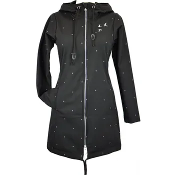 Dámský kabát Softshellový kabát černý a puntík Velikost: XS