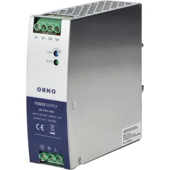 spínaný zdroj ORNO 24V Napájecí zdroj na DIN lištu DC, 10A, 120W