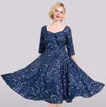 Lindy Bop retro šaty Linda - Stars Velikost: S (UK 10)