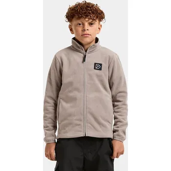 Větruodolná dětská fleecová mikina Didriksons Malakit ash brown velikost 120