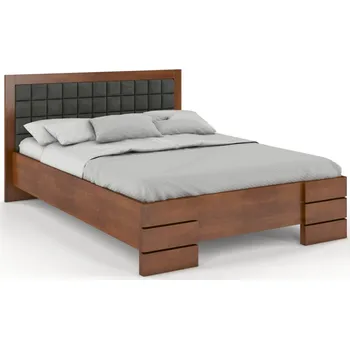 Postel Buková postel s čalouněným čelem - Gotland - zvýšená Čalounění postele: 2315, Odstín moření: Ořech, Rozměr: 140x200