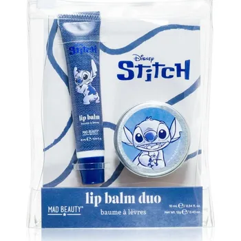 Péče o rty Mad Beauty Stitch Denim hydratační lesk na rty 10 ml + balzám na rty 12 g