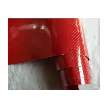 Polep vozidla SAMOLEPKA Karbon 5D folie ČERVENÁ carbon (25cm x 25cm) WRAP vinyl