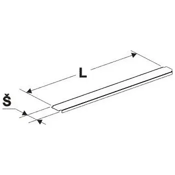 Prodejní regál Krycí lišta gondoly (stojina 60x30mm)1000mm - 2361
