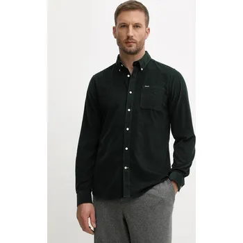 Pánská košile Bavlněná košile Barbour RAMSEY pánská, černá barva, regular, s límečkem button-down, MSH5001, M, 77X