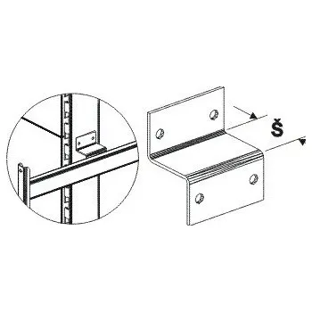 Prodejní regál Spojka čela s oboustranným regálem (stojina 60x30) - 2268