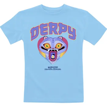 Pánské tričko Tričko Anime z KPop Demon Hunters - Derpy - světle modrá