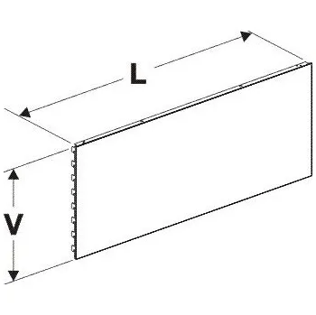 Prodejní regál Zadní panel plný 625/200mm - 2276