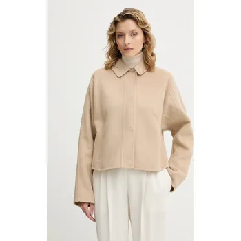 Dámský kabát Vlněný kabát BOSS Cafeta_DF 50543170 béžová 08X, vel. 34