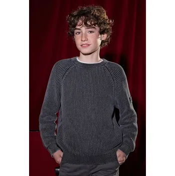 Dívčí svetr Dětský bavlněný svetr Mayoral šedá barva, 7302 7302.7C.Junior.9BYA 90X, vel. 152