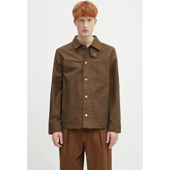 Pánská softshellová bunda Bavlněná bunda A.P.C. Blouson Gabriel zelená barva, přechodná, COERC.H02841 82A, vel. XL