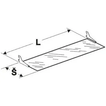 Prodejní regál Police skleněná do vitríny 1000/400mm - 2654