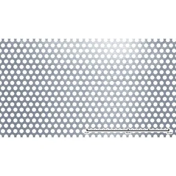 Plech Děrovaný plech Rv 10/15x1,5 černý 1,5x3 m