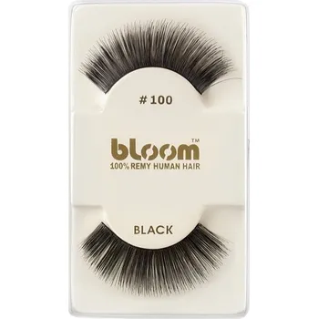 Umělé řasy Bloom Natural nalepovací řasy z přírodních vlasů No. 100 (Black) 1 cm