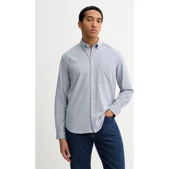 Pánská košile Bavlněná košile Marc O'Polo pánská, modrá barva, regular, s límečkem button-down, 5000007657 55X, vel. S