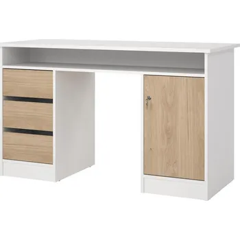 Psací stůl Psací stůl Felix V, bílá / hikora jackson